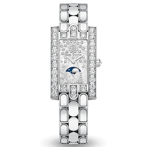ハリー・ウィンストン　HARRY WINSTON HW アヴェニュー・クラシック ムーンフェイズ AVEQMP21WW009
