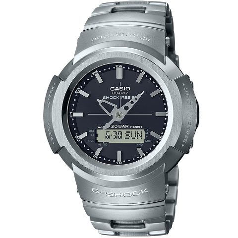 ジーショック　CASIO G-SHOCK フルメタル タフソーラー 電波時計 アナログ・デジタルモデル AWM-500D-1AJF