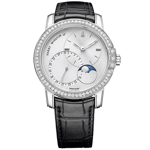 ハリー・ウィンストン　HARRY WINSTON HW ミッドナイト・デイト ムーンフェイズオートマティック 42mm MIDAMP42WW004/