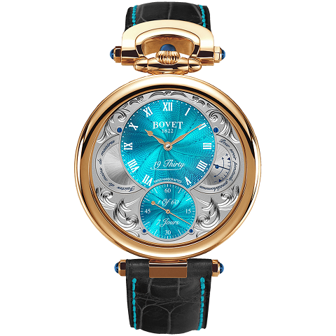 ボヴェ　BOVET フルリエ ナインティーンサーティ ゴールド ターコイズ ギョーシェ フルリザン NTR0055