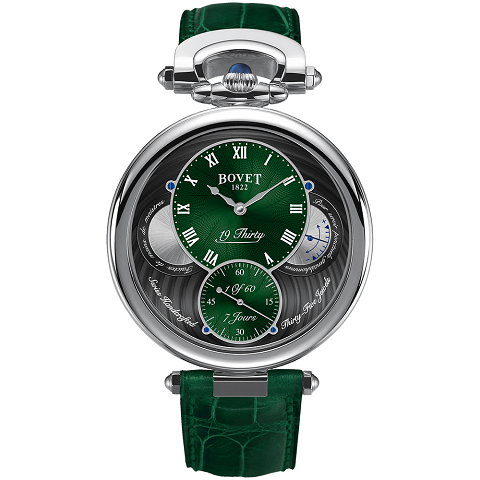 ボヴェ　BOVET フルリエ ナインティーンサーティ スティール グリーン ギョーシェ NTS0041