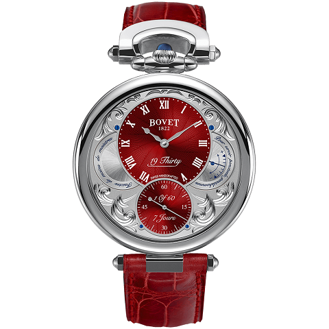 ボヴェ　BOVET フルリエ ナインティーンサーティ スティール レッド ギョーシェ フルリザン NTS0051