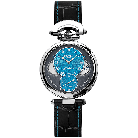 ボヴェ　BOVET フルリエ ナインティーンサーティ スティール ターコイズ ギョーシェ NTS0054