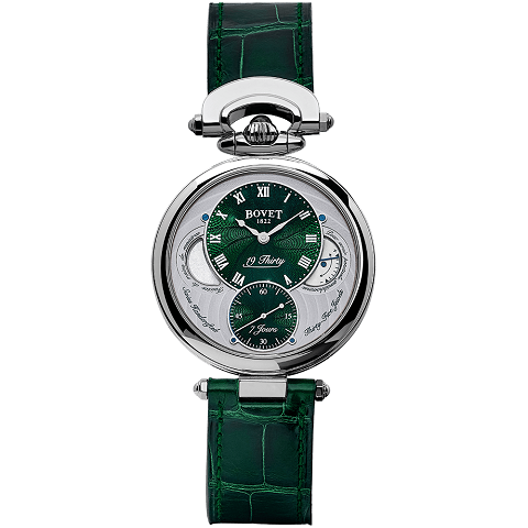 ボヴェ　BOVET フルリエ ナインティーンサーティ スティール グリーン ギョーシェ NTS0067