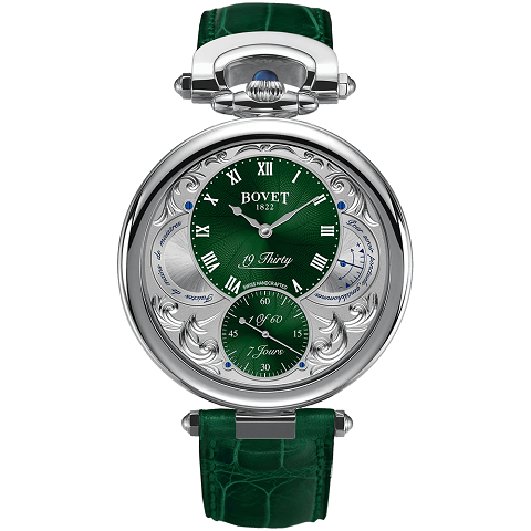 ボヴェ　BOVET フルリエ ナインティーンサーティ スティール グリーン ギョーシェ フルリザン NTS0068