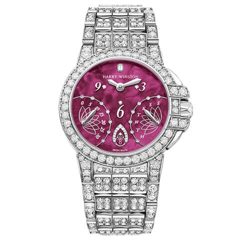 ハリー・ウィンストン　HARRY WINSTON HW オーシャン・バイレトログラード オートマティック 36mm OCEABI36WW055