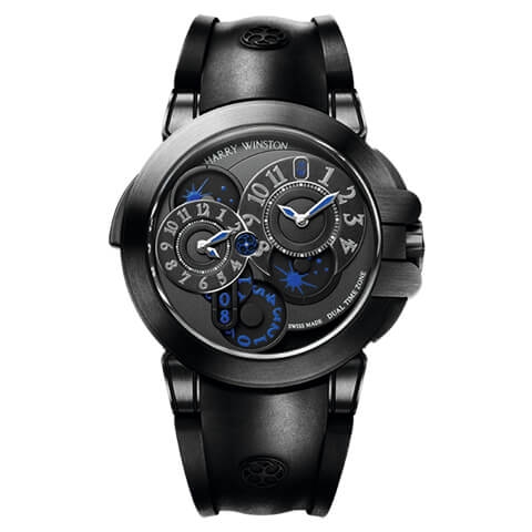 ハリー・ウィンストン　HARRY WINSTON HW オーシャン・デュアルタイム ブラックエディション OCEATZ44ZZ007