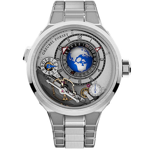 グルーベル・フォルセイ　GREUBEL FORSEY GMT バランシエール コンヴェクス P01107
