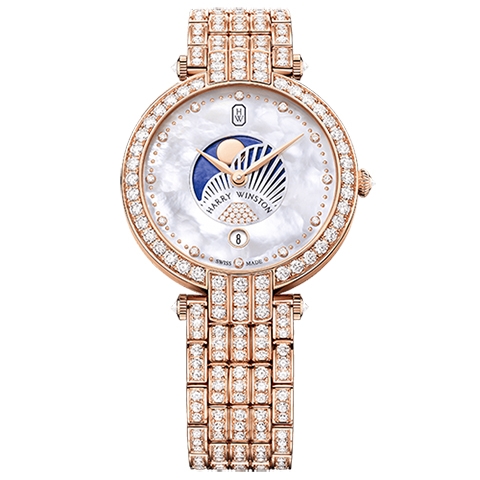 ハリー・ウィンストン　HARRY WINSTON HW プルミエール ムーンフェイズ 36mm PRNQMP36RR004