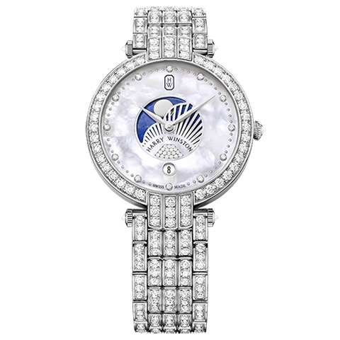 ハリー・ウィンストン　HARRY WINSTON HW プルミエール ムーンフェイズ 36mm PRNQMP36WW004