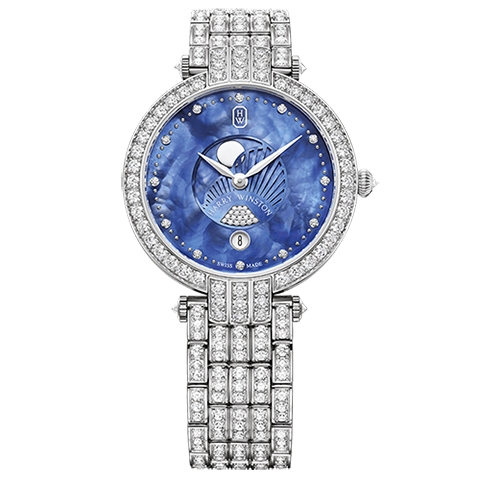 ハリー・ウィンストン　HARRY WINSTON HW プルミエール ムーンフェイズ 36mm PRNQMP36WW006