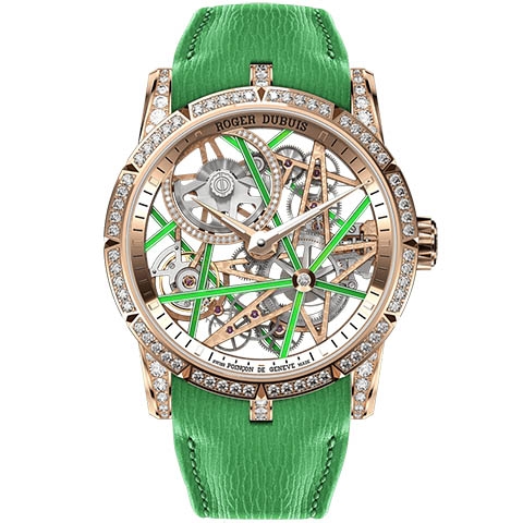 ロジェ・デュブイ　ROGER DUBUIS エクスカリバー ブラックライト ピンクゴールド オートマティック スケルトン  RDDBEX0831