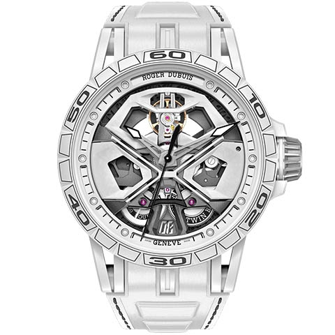 ロジェ・デュブイ　ROGER DUBUIS エクスカリバー  スパイダー ウラカン ホワイト セラミック コンポジット ファイバー  RDDBEX0947