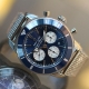 ブルー×シルバーが爽やかな腕時計 スーパーオーシャン ヘリテージ B01 クロノグラフ 44 AB0162161C1A1【在庫あり】
