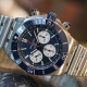 ブルーのセラミックベゼルが鮮やかな スーパー クロノマット B01 44 AB0136161C1A1 【在庫あり】