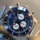 ブルー×シルバーが爽やかな スーパーオーシャン ヘリテージ B01 クロノグラフ 44 AB0162161C1A1【在庫あり】