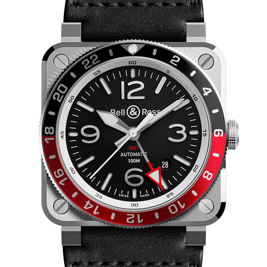 BELL & ROSS　ベル＆ロス　BR03-93 GMT　黒　赤【436】