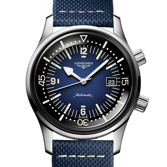 【LONGINES】ロンジン レジェンドダイバー SS AT L3.374.4 メッシュベルト 黒文字盤/md15434ar