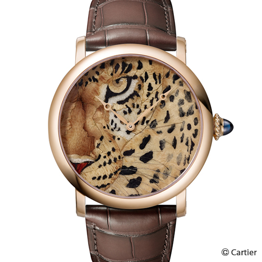 ロトンド ドゥ カルティエ パンテール ウッド マルケトリ ウォッチ（ROTONDE DE CARTIER PANTHÈRE WOOD MARQUETRY WATCH）