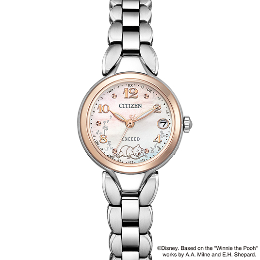 シチズン エクシード エコ・ドライブ電波時計 「プーさん」（ES9475-56N）