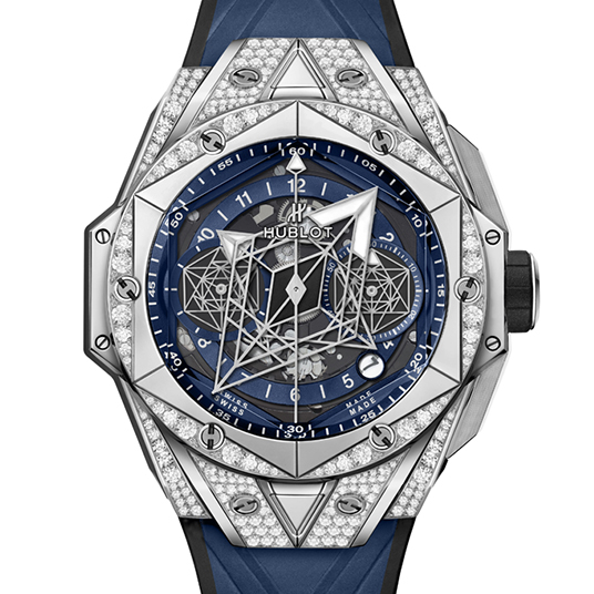 ビッグ・バン ウニコ サンブルーII チタニウム ブルー パヴェ（BIG BANG UNICO SANG BLEU II TITANIUM BLUE PAVÉ）