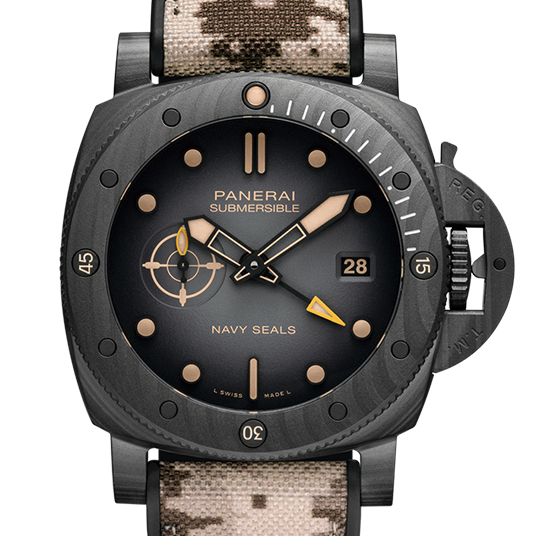 サブマーシブル クアランタクアトロ GMT ネイビーシールズ カーボテック™(Submersible QuarantaQuattro GMT Navy SEALs Carbotech™)