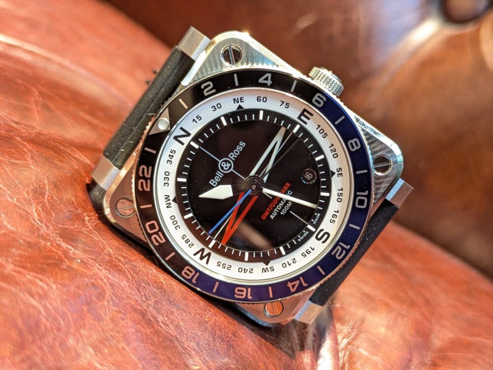  【ベル&amp;ロス】旅をもっと特別に。革新的デザインで広がる世界✈_BR-03 GMT Compass_BR0393-COM-ST/SRB