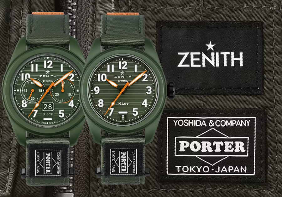 【ゼニス限定モデル】全世界同時発売！ジャパンブランド「PORTER」とのコラボレーションモデル「パイロット・ポーターエディション」【ご予約受付中！】