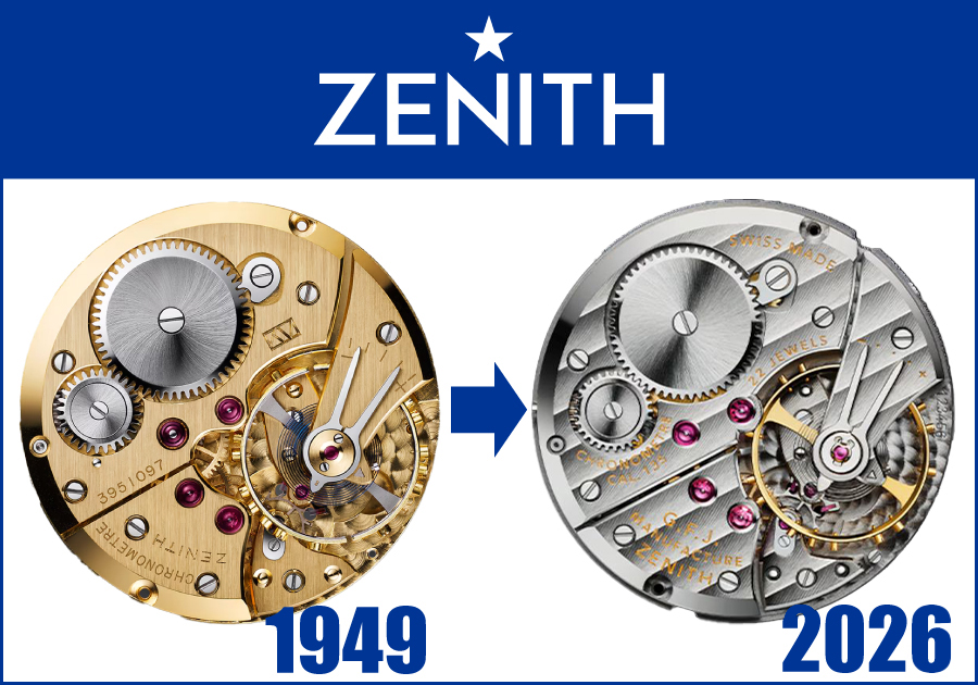  【ZENITH_ゼニス_Watches &amp; Wonders 2026】時を超えた傑作：ゼニス「キャリバー135」の誕生から現代までの軌跡【G.F.J._ジョルジュ ファーブル ジャコ】