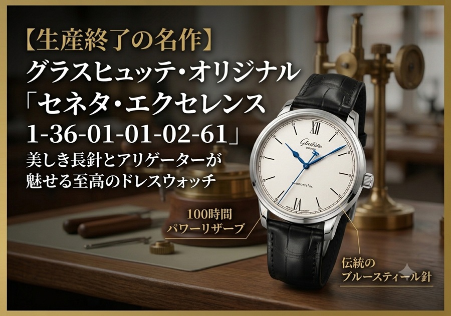  【グラスヒュッテ・オリジナル】生産終了の名作 グラスヒュッテ・オリジナル「セネタ・エクセレンス｜美しき針が魅せる至高のドレスウォッチ_W1301010261