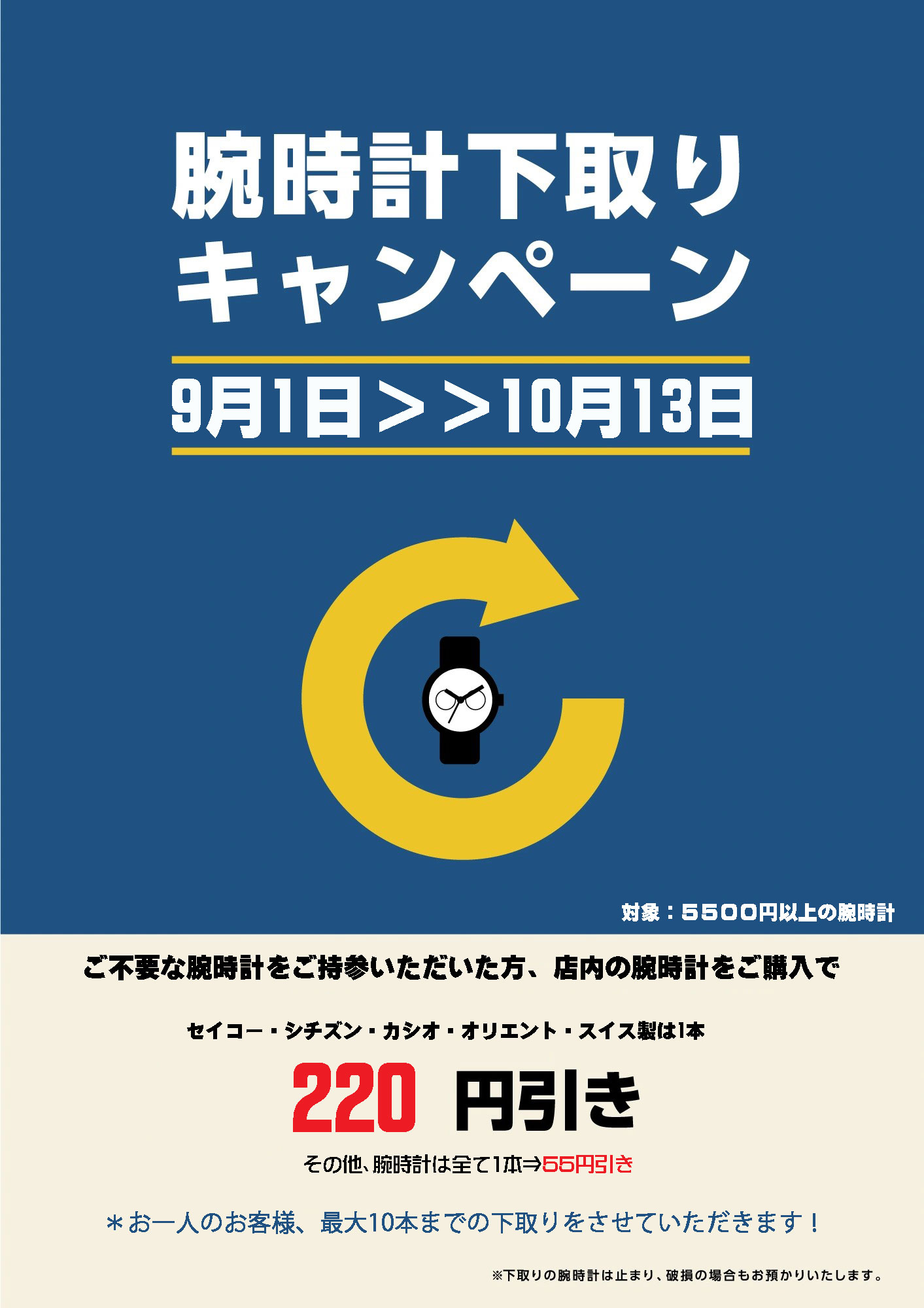 不要な腕時計 下取りキャンペーン開催！
