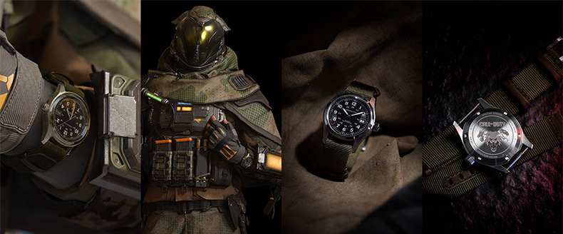 カーキ フィールド オート38mm CALL OF DUTY BLACK OPS7限定モデル