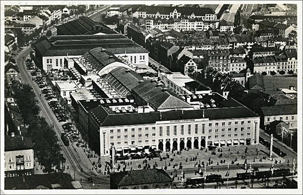 1945年ごろに撮影されたバーゼル見本市会場
