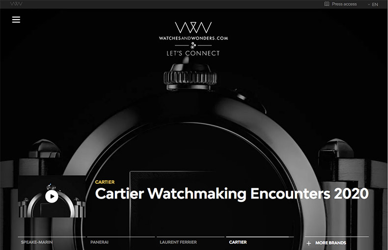 2020年4月に開催を予定していた「ウォッチ&ワンダー(WATCH & WONDERS)」