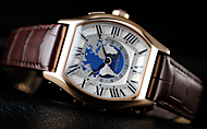 CARTIER(JeBG) g[` }` ^C][ EHb`iTortue Multi Timezones Watch)