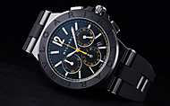 BVLGARI(uK) fBASmEEgl NmOtiDIAGONO ULTRA NERO CHRONOGRAPHj